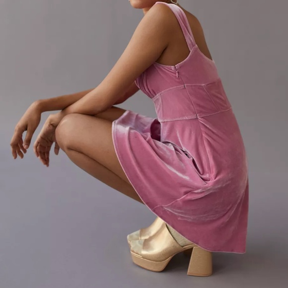 URBAN OUTFITTERS - UO Genivieve Velvet Corset Mini Dress - NWT (L) - Picture 11 of 12